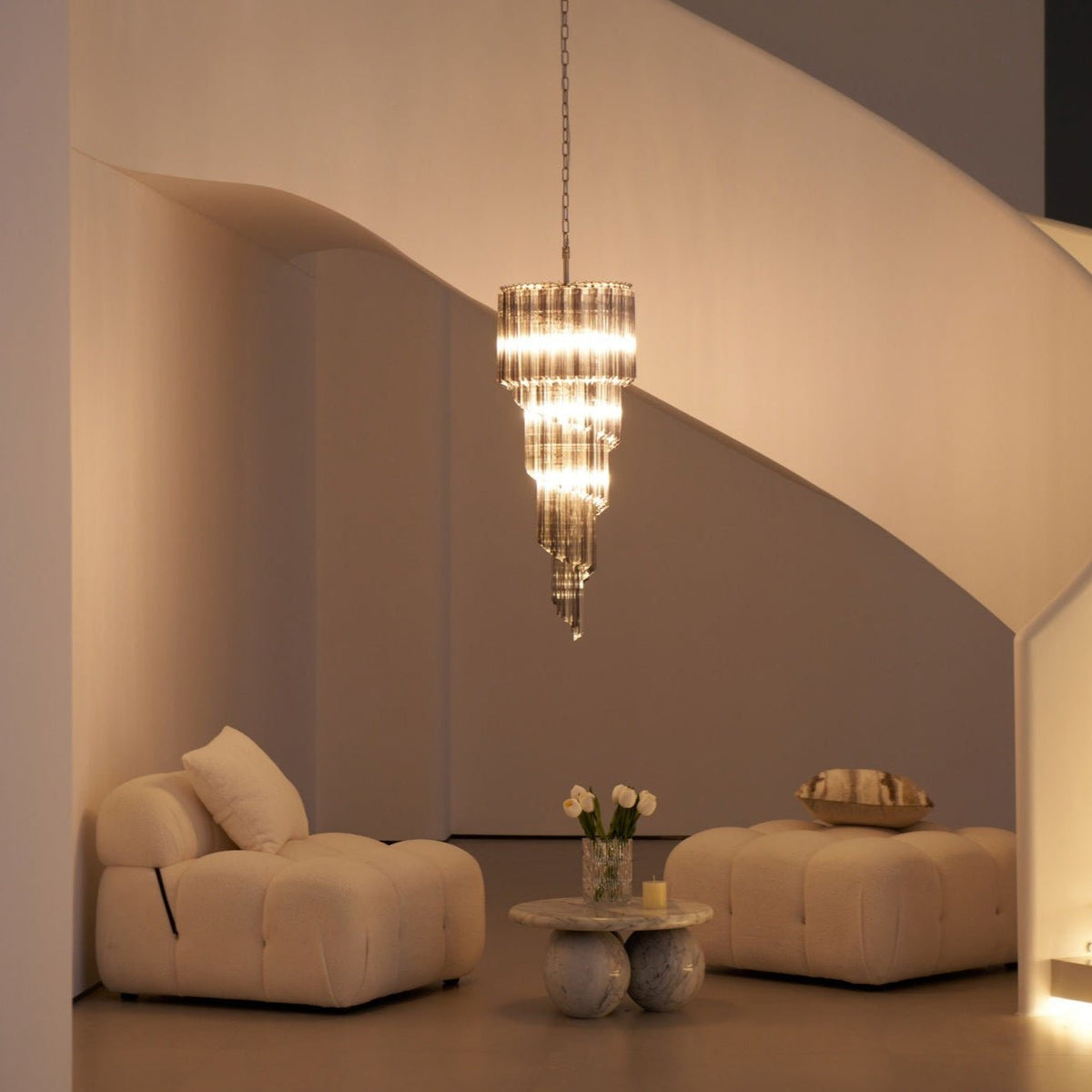 Casterash Glass Chandelier-Moonnatur