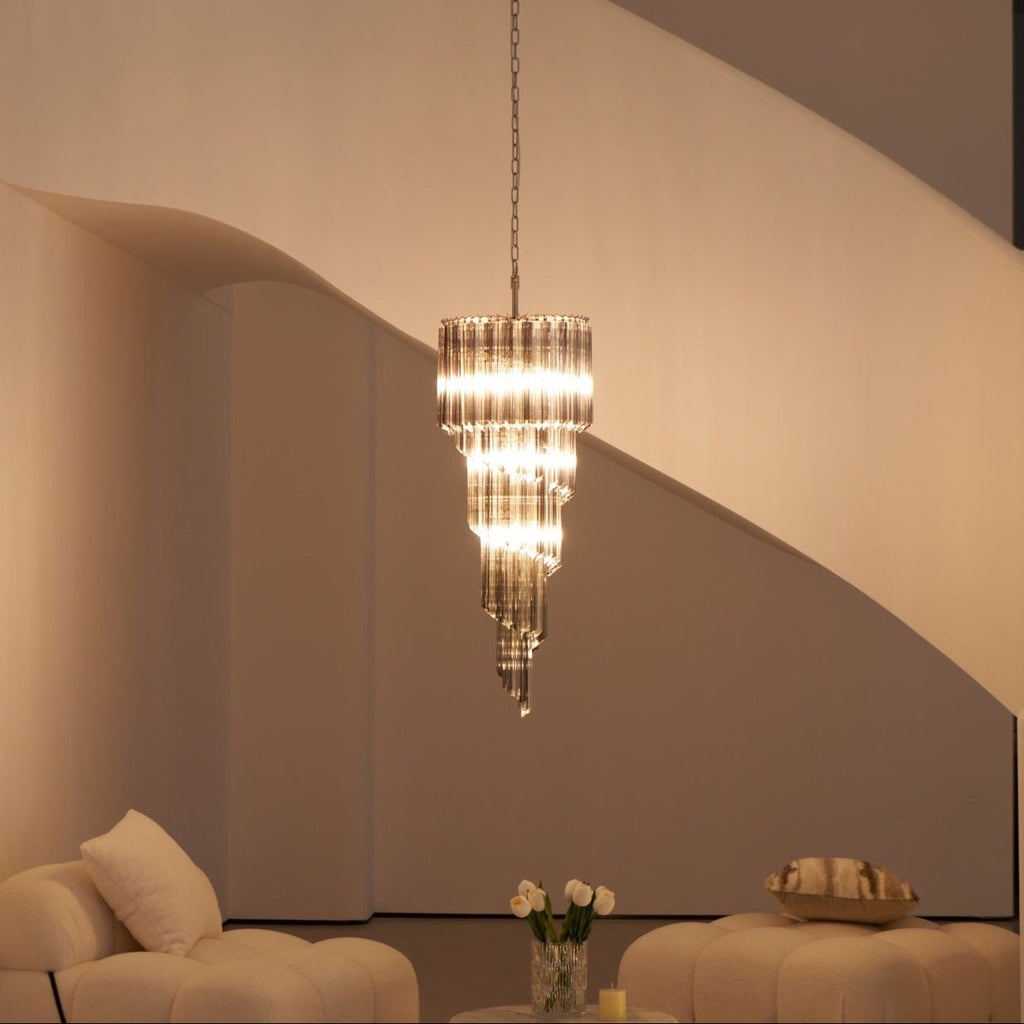 Casterash Glass Chandelier-Moonnatur