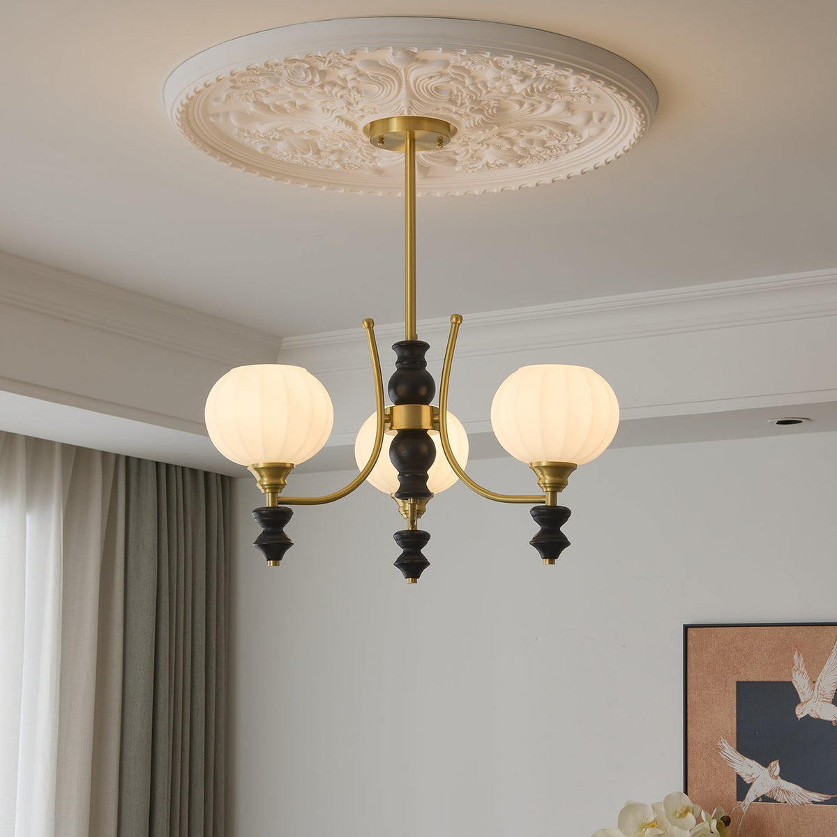 Sevella Wood Chandelier-Moonnatur