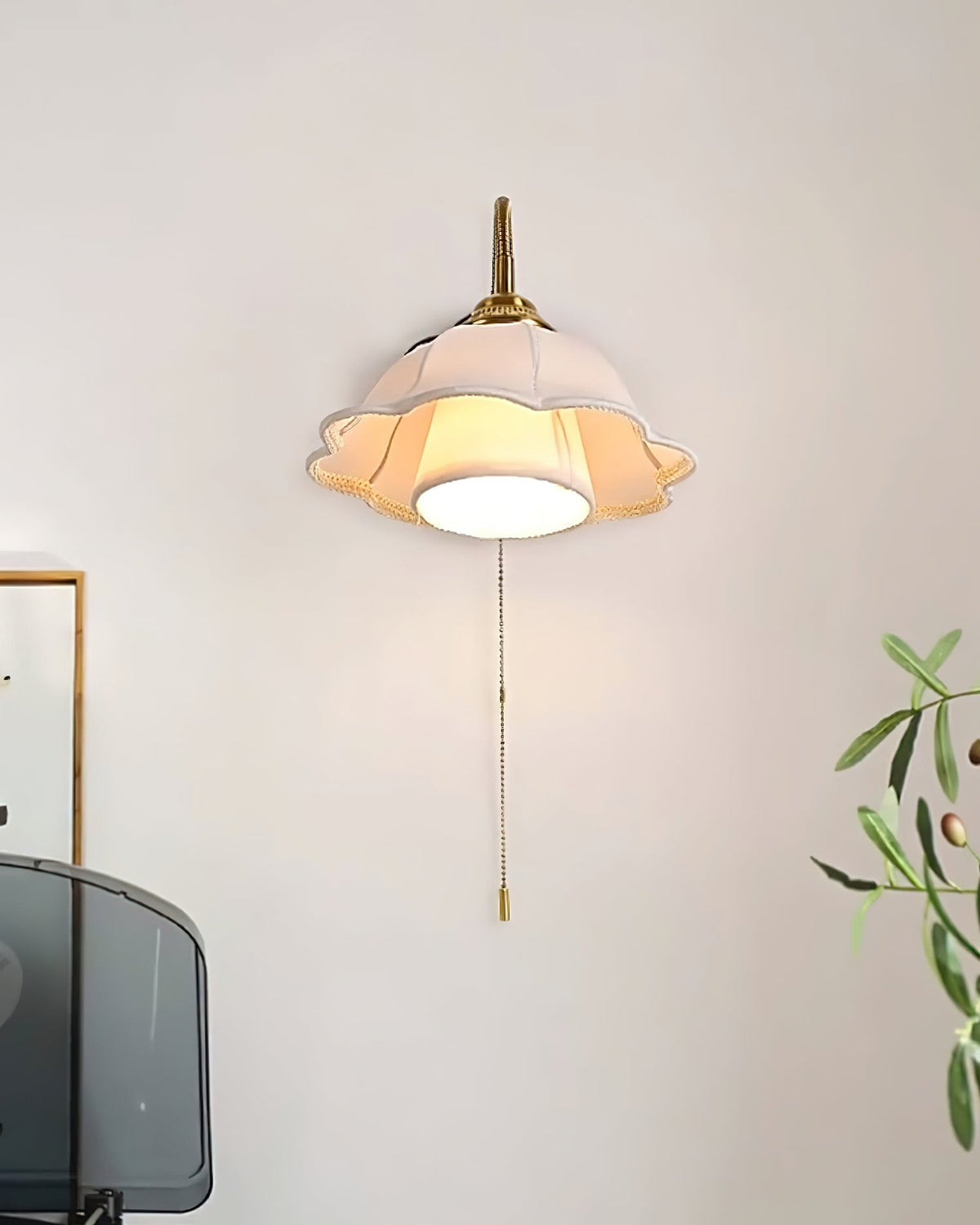 Cindelwynne Fabric Wall Light-Moonnatur