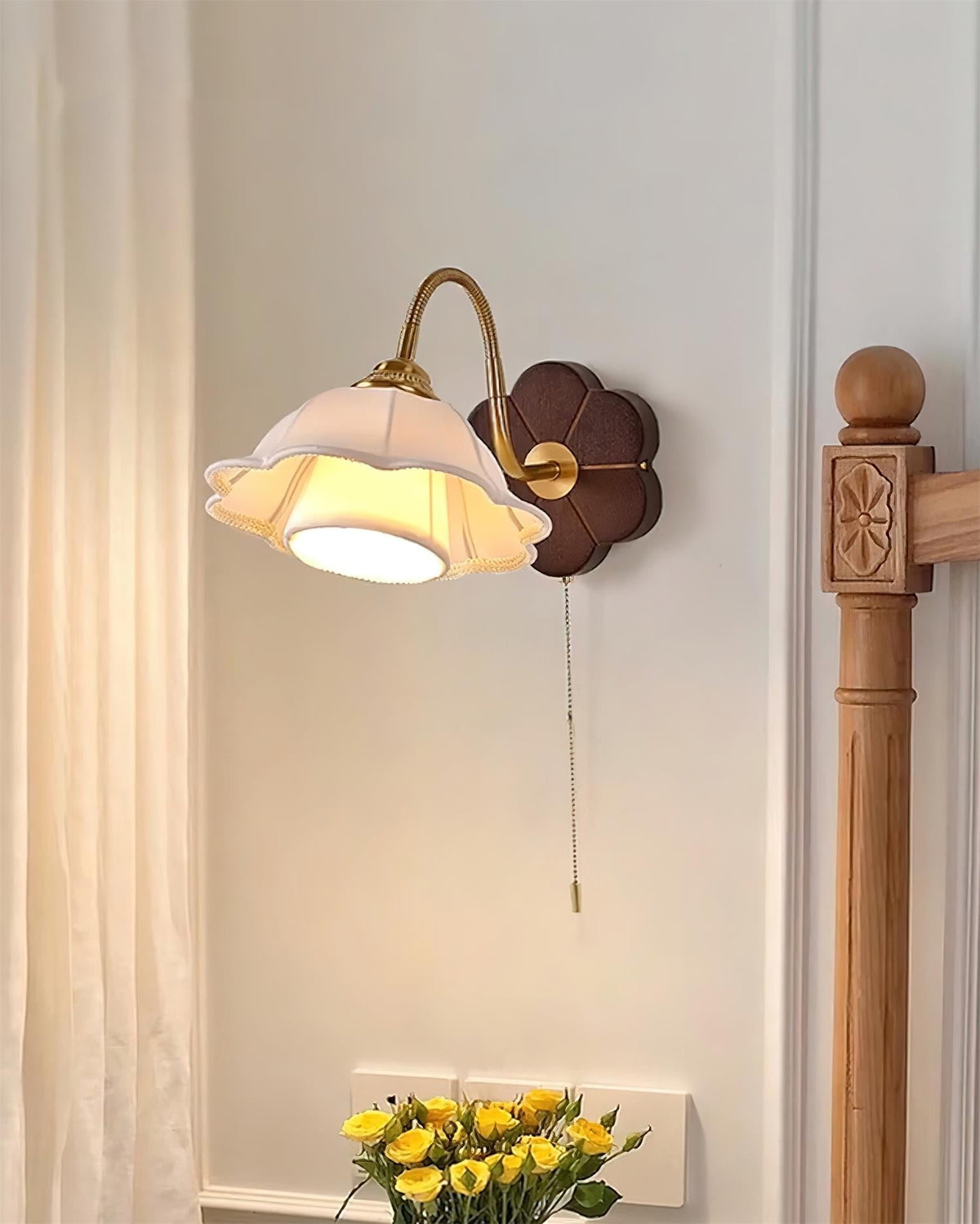 Cindelwynne Fabric Wall Light-Moonnatur