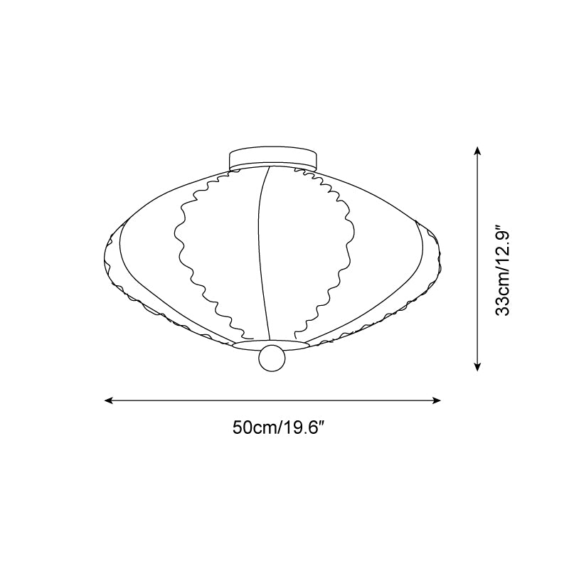 Penrellynne Fabric Ceiling Light-Moonnatur