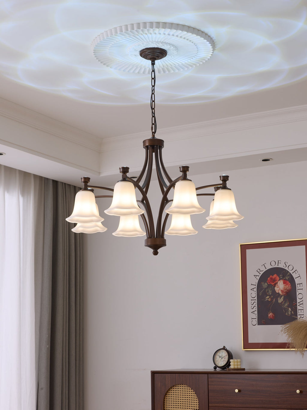 Anselella Glass Chandelier-Moonnatur