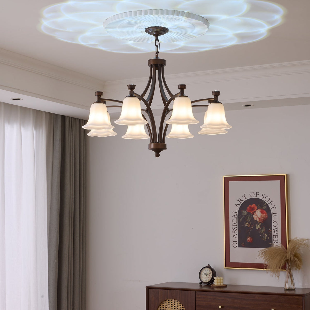 Anselella Glass Chandelier-Moonnatur