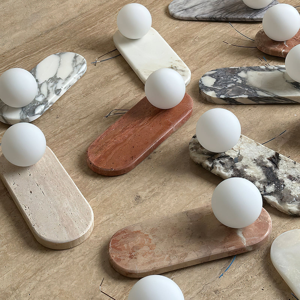 Laderlynne Marble Wall Light-Moonnatur