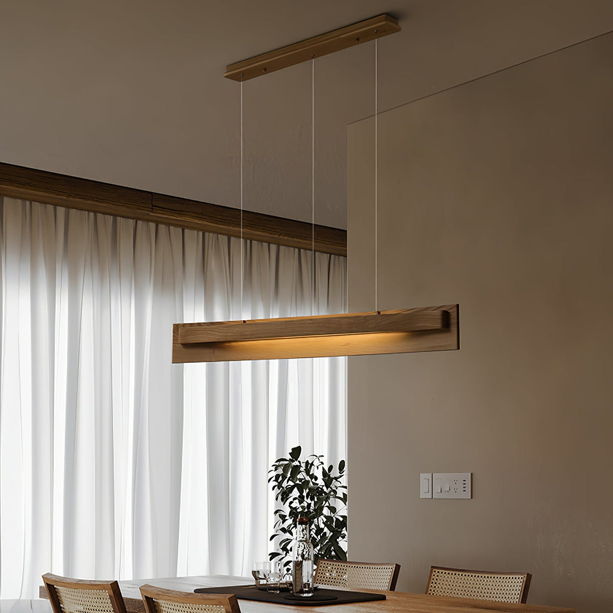 Verrenara Wood Pendant Light-Moonnatur