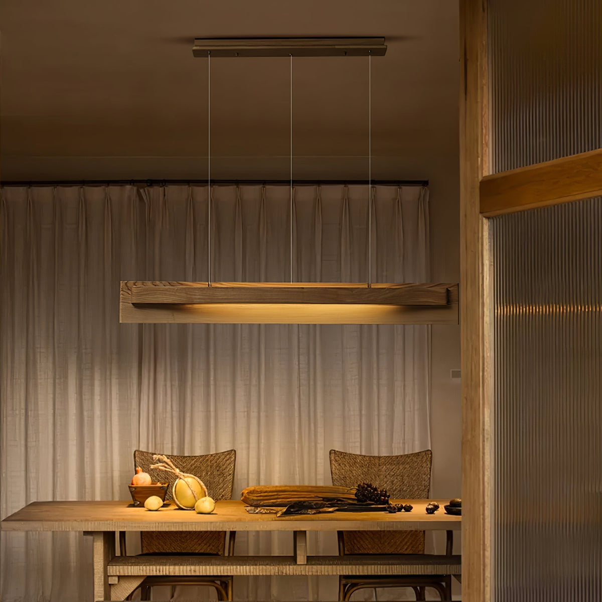 Verrenara Wood Pendant Light-Moonnatur