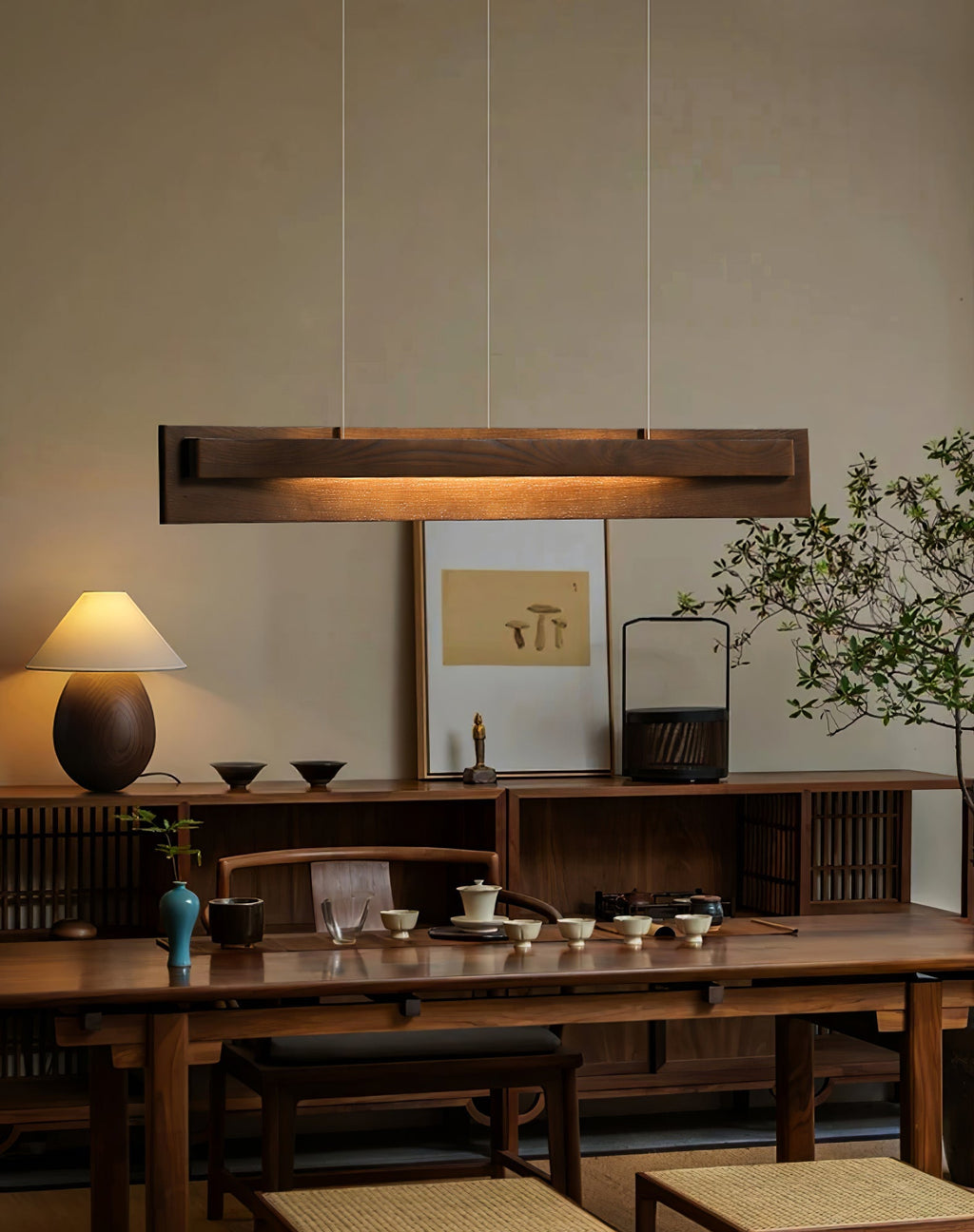 Verrenara Wood Pendant Light-Moonnatur