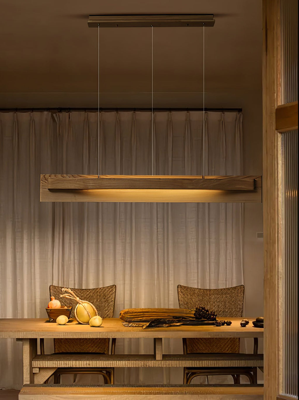 Verrenara Wood Pendant Light-Moonnatur
