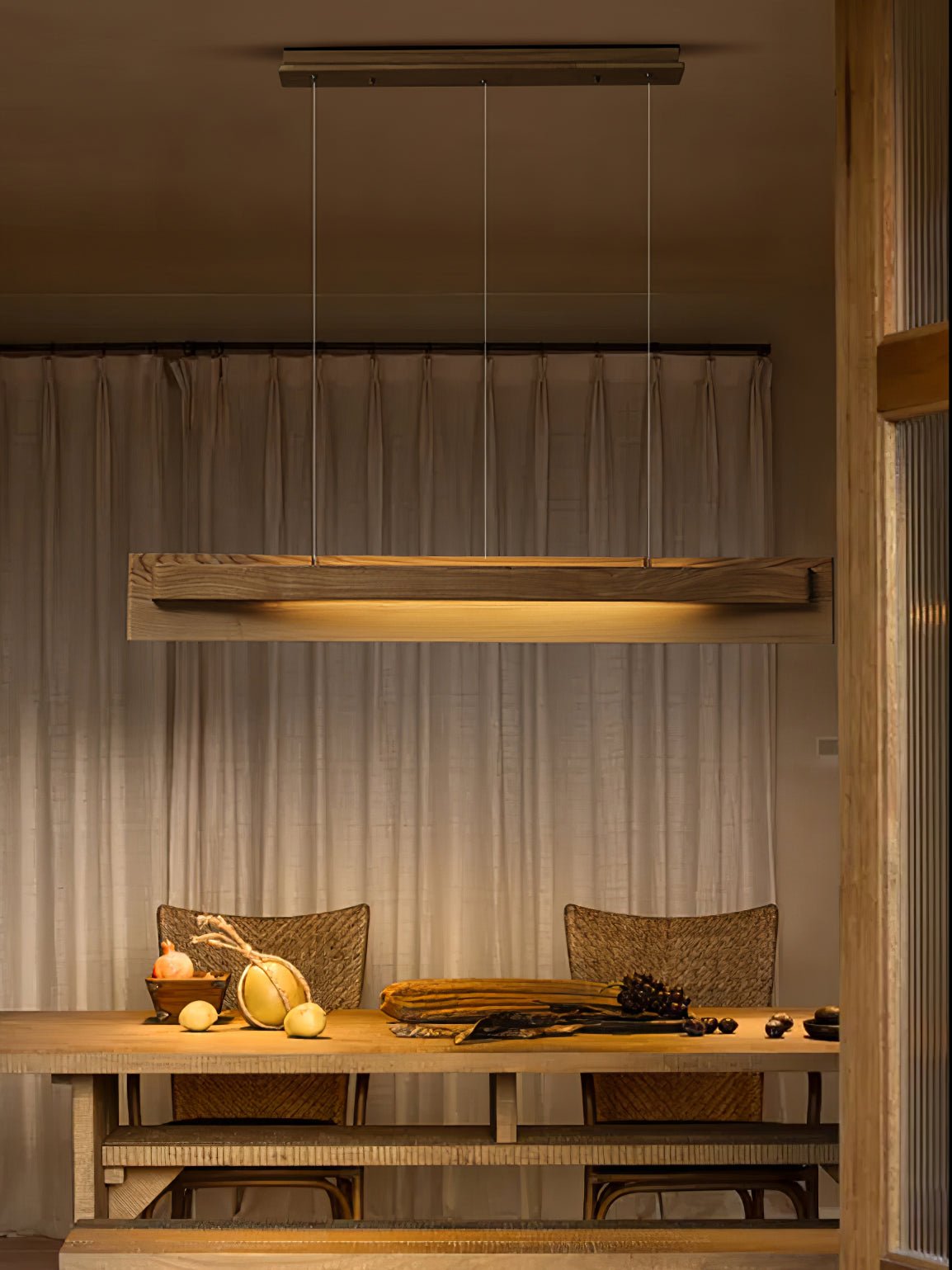 Verrenara Wood Pendant Light-Moonnatur