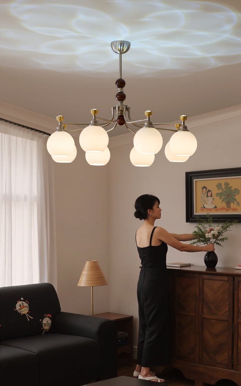 Maelwyn Glass Chandelier-Moonnatur