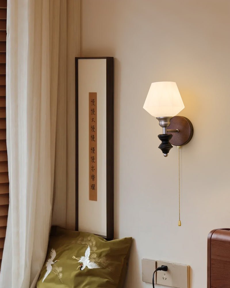 Zelvenenna Glass Wall Light-Moonnatur
