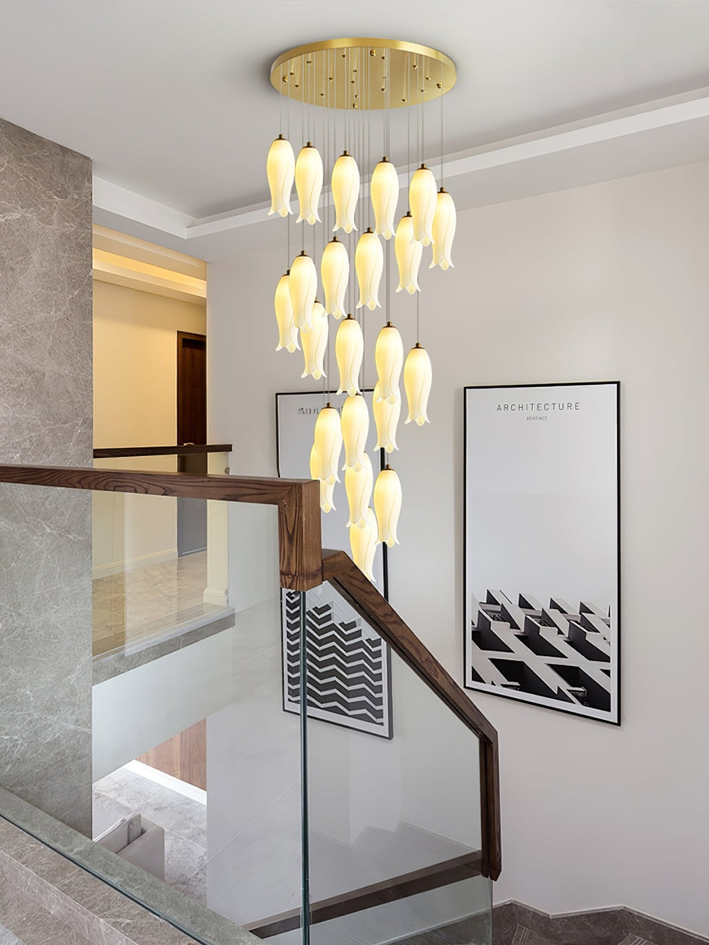 Grevera Ceramic Chandelier-Moonnatur