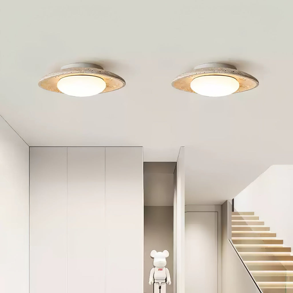 Aberford Travertine Ceiling Light-Moonnatur