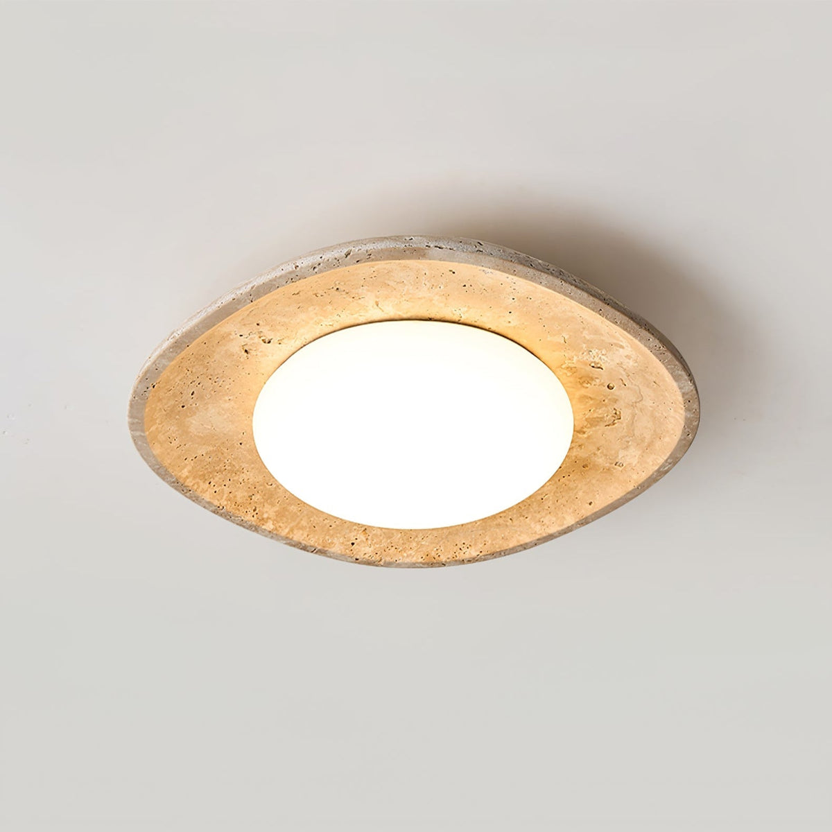 Aberford Travertine Ceiling Light-Moonnatur