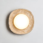 Aberford Travertine Ceiling Light-Moonnatur
