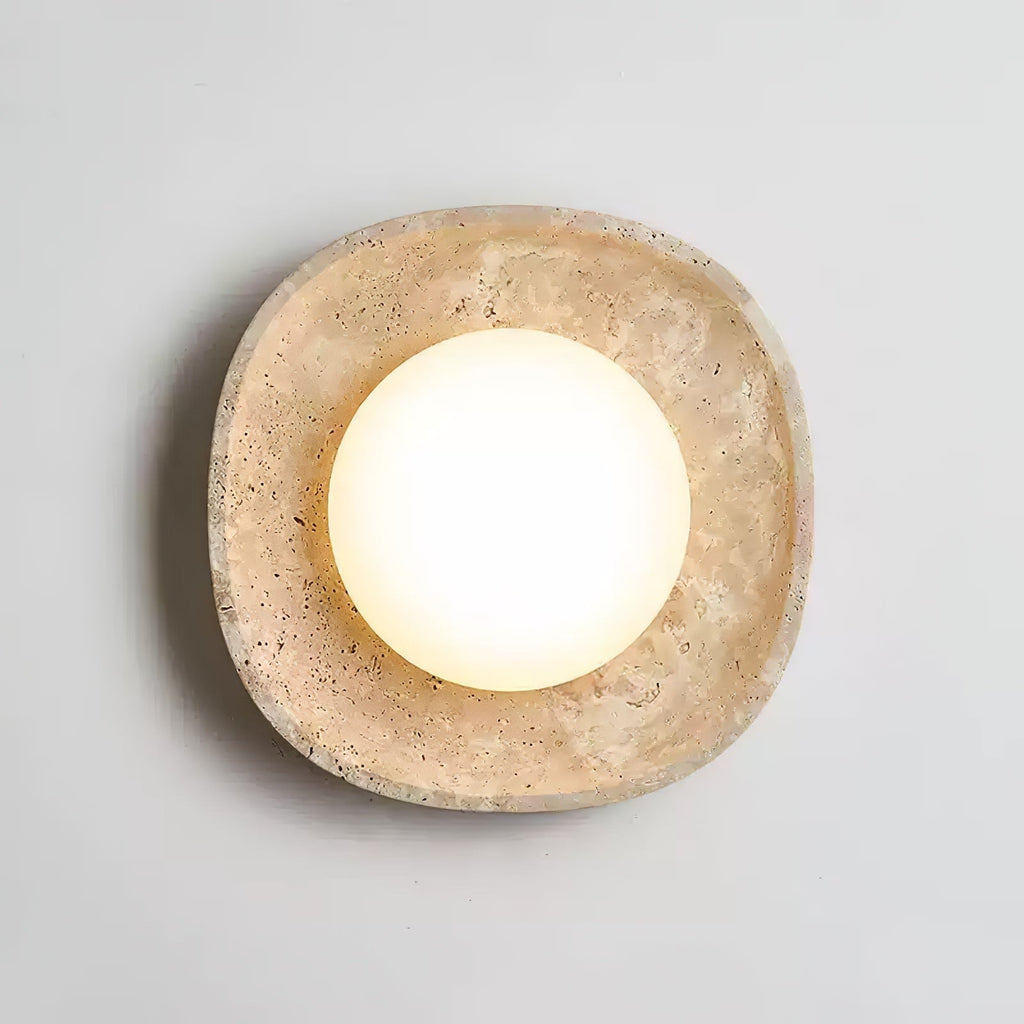 Aberford Travertine Ceiling Light-Moonnatur