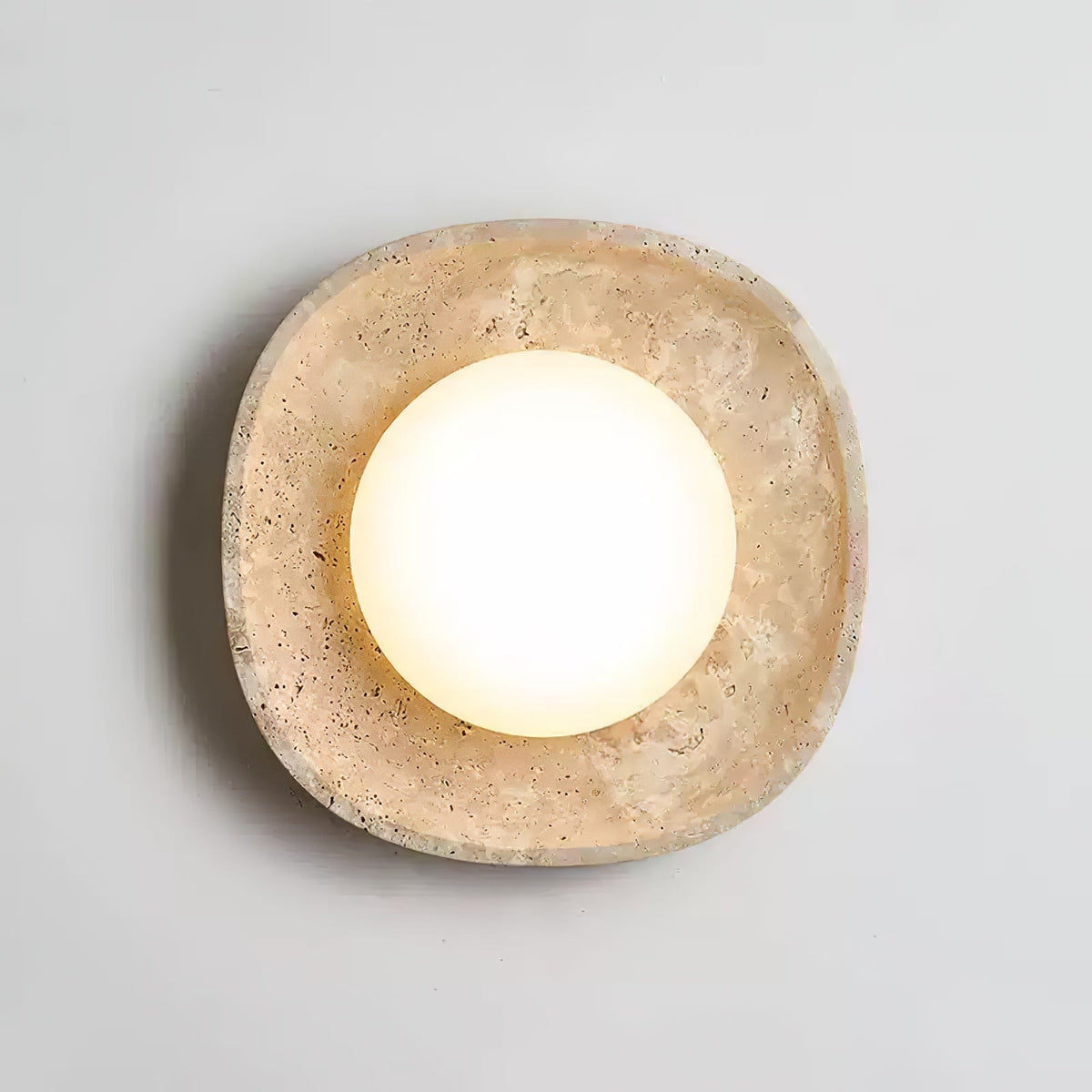 Aberford Travertine Ceiling Light-Moonnatur