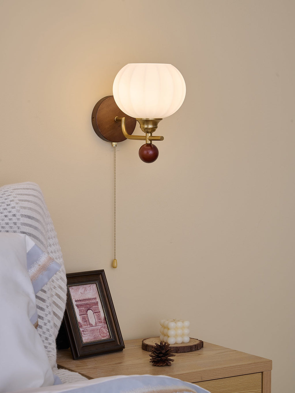 Rhodenune Glass Wall Light-Moonnatur