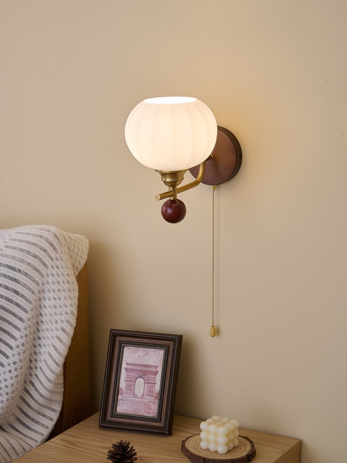 Rhodenune Glass Wall Light-Moonnatur