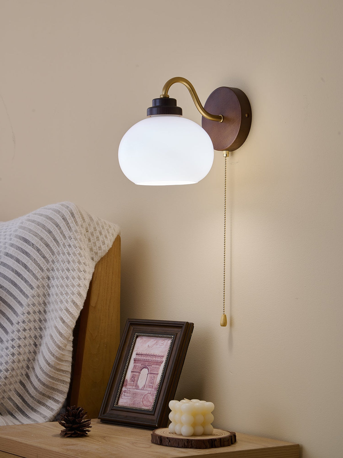 Rhodenune Glass Wall Light-Moonnatur
