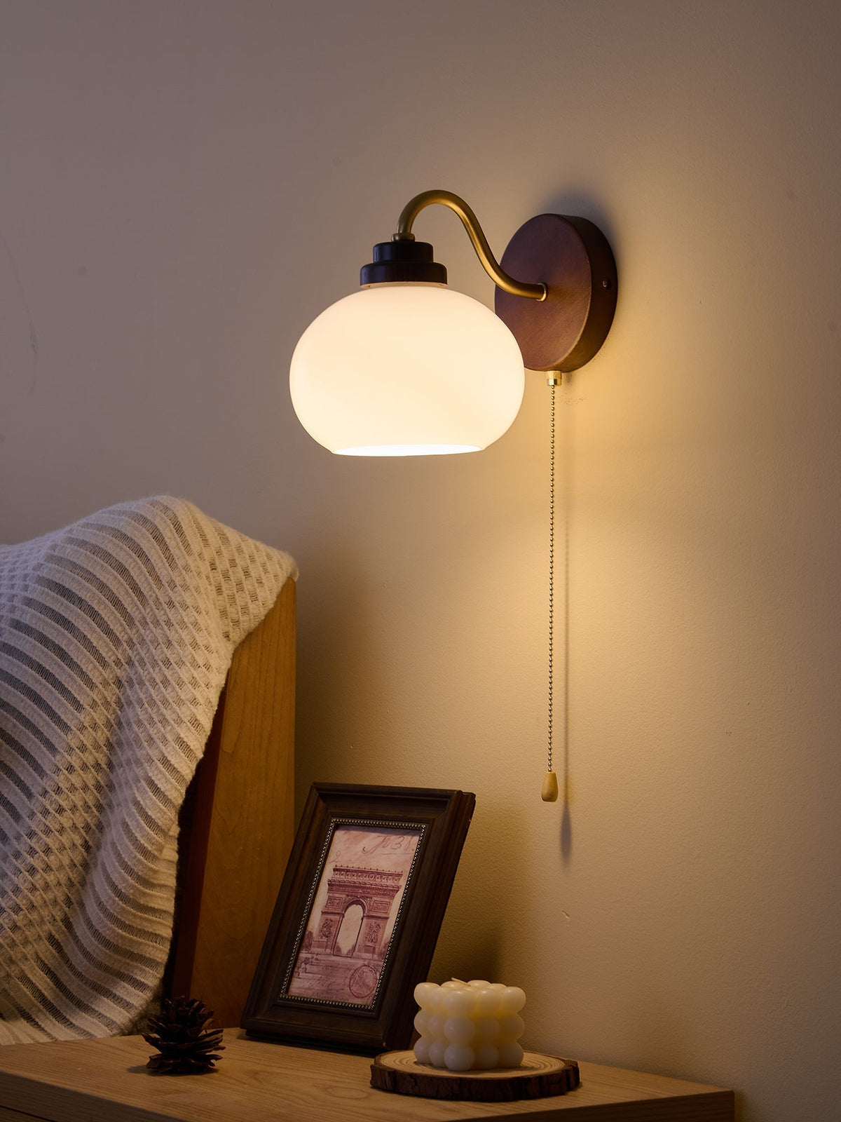 Rhodenune Glass Wall Light-Moonnatur