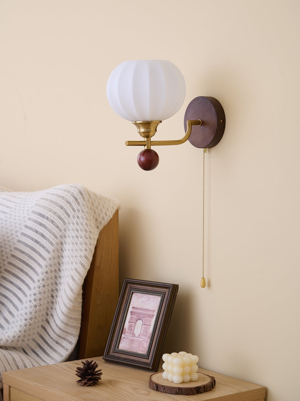 Rhodenune Glass Wall Light-Moonnatur