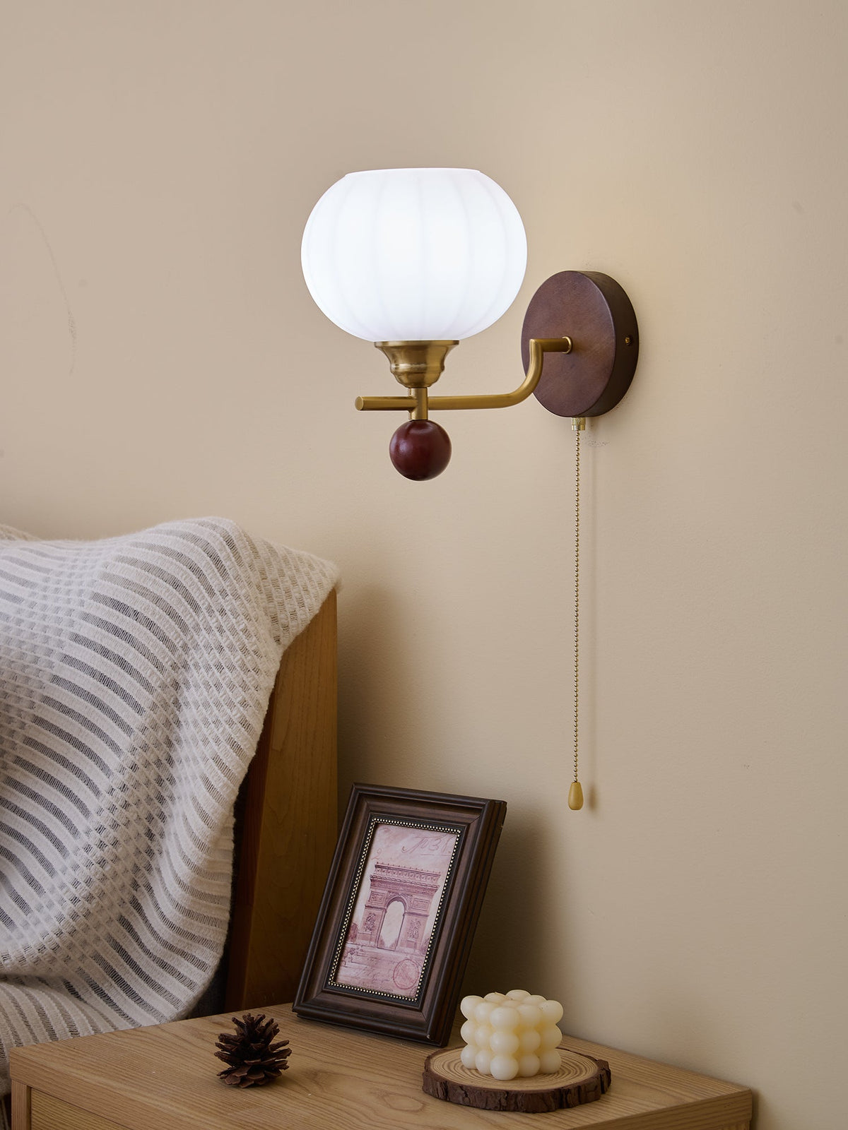 Rhodenune Glass Wall Light-Moonnatur