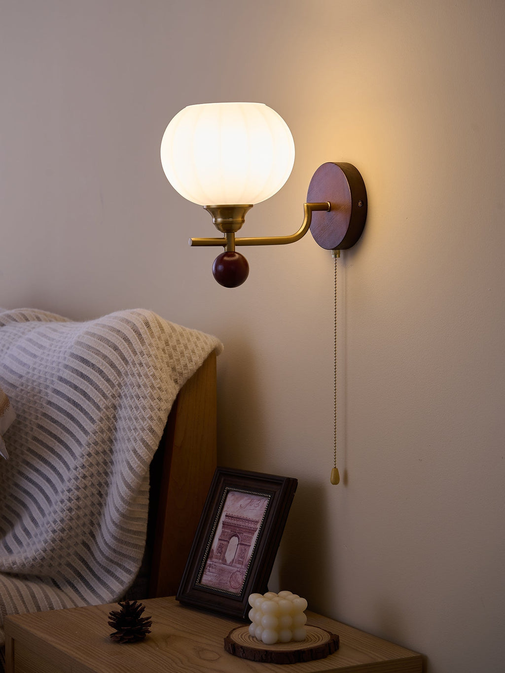 Rhodenune Glass Wall Light-Moonnatur