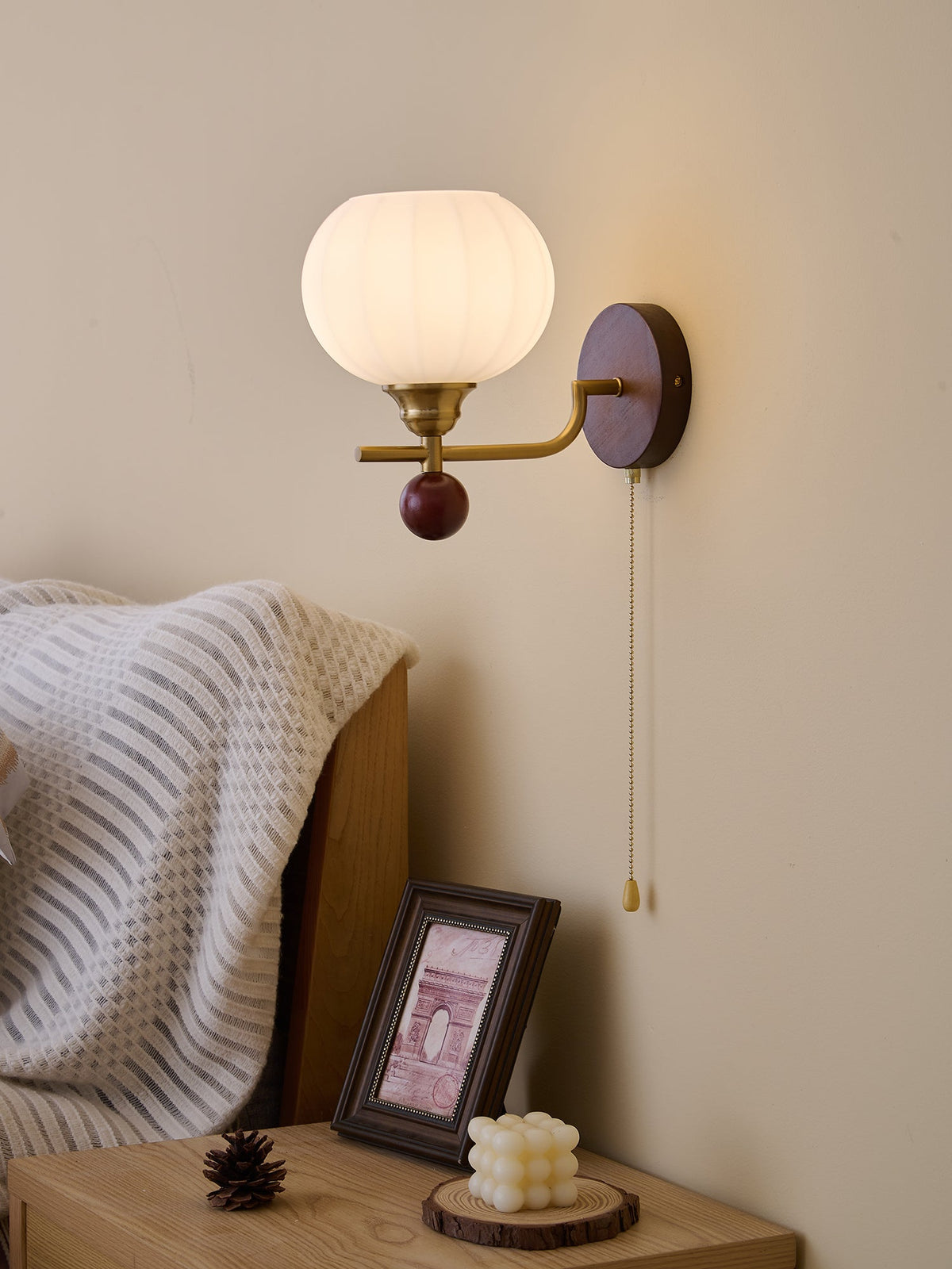 Rhodenune Glass Wall Light-Moonnatur