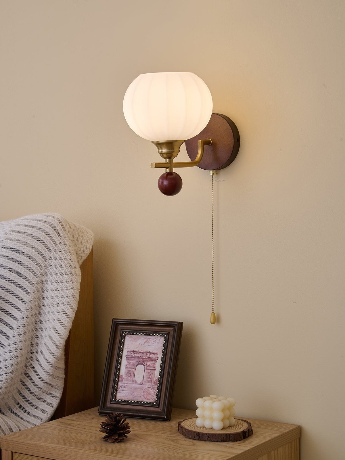 Rhodenune Glass Wall Light-Moonnatur