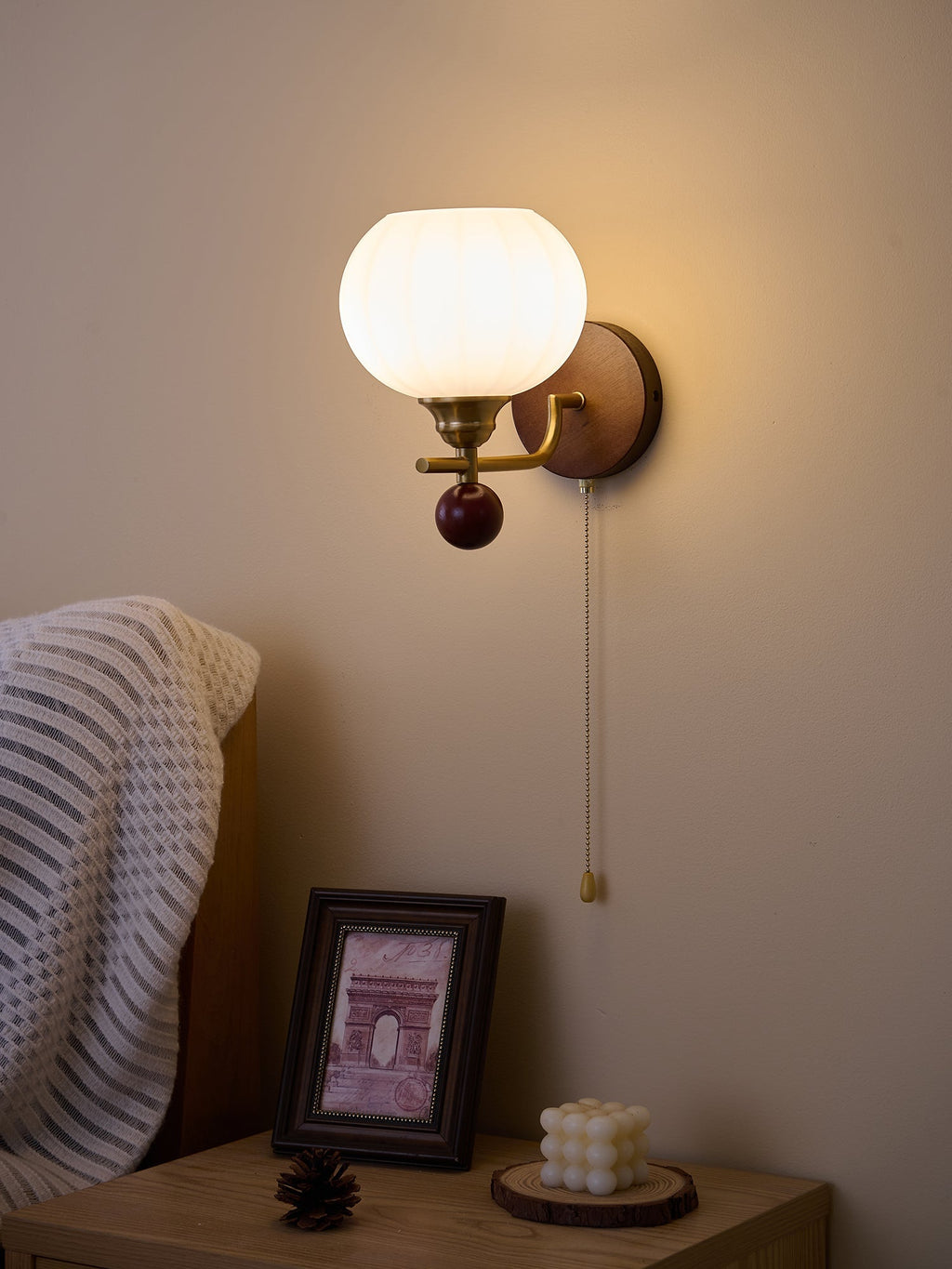 Rhodenune Glass Wall Light-Moonnatur
