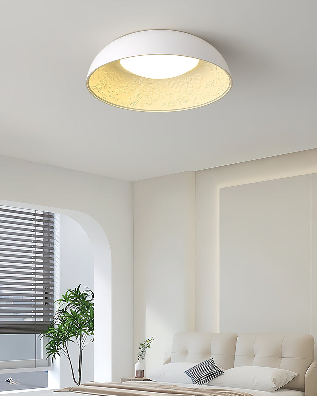 Baldenelle Resin Ceiling Light-Moonnatur