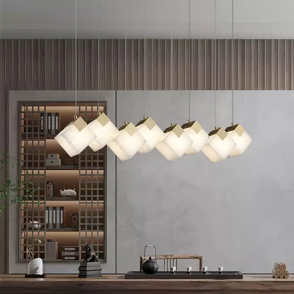 Lathendale Alabaster Pendant Light-Moonnatur