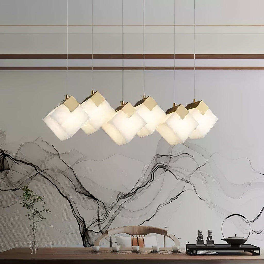 Lathendale Alabaster Pendant Light-Moonnatur
