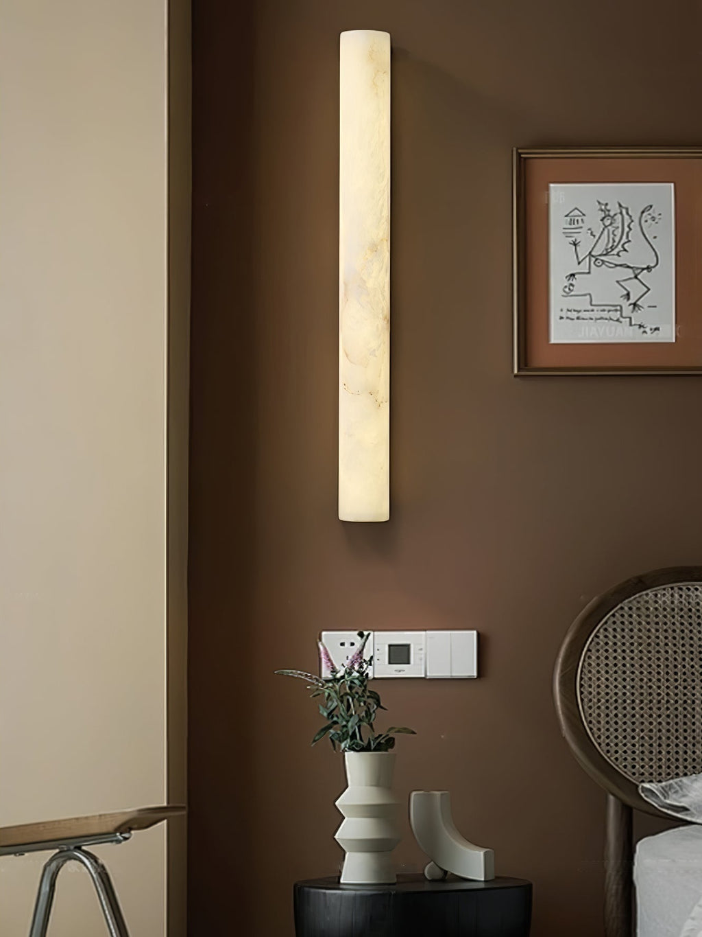 Cavenaria Alabaster Wall Light-Moonnatur