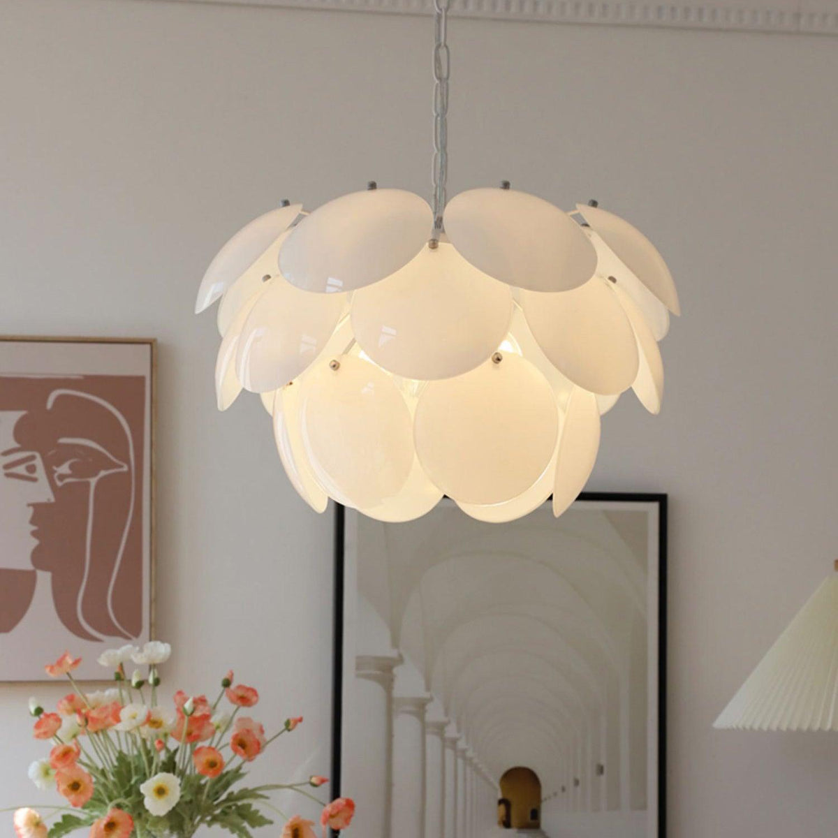 Edreniel Glass Chandelier-Moonnatur