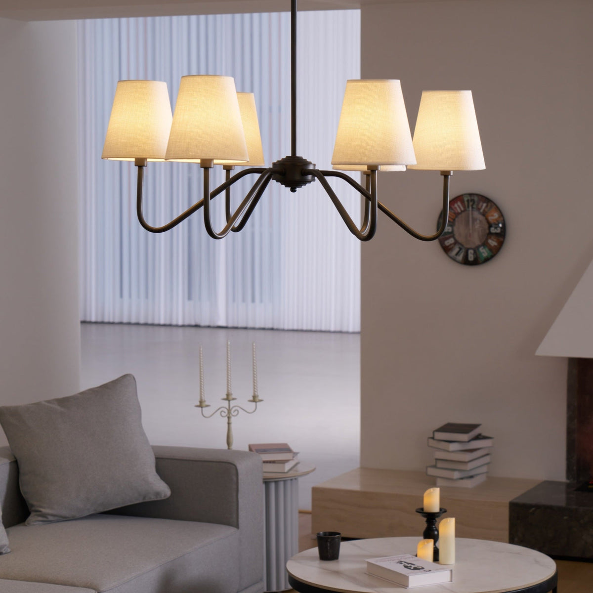 Tirava Fabric Chandelier-Moonnatur