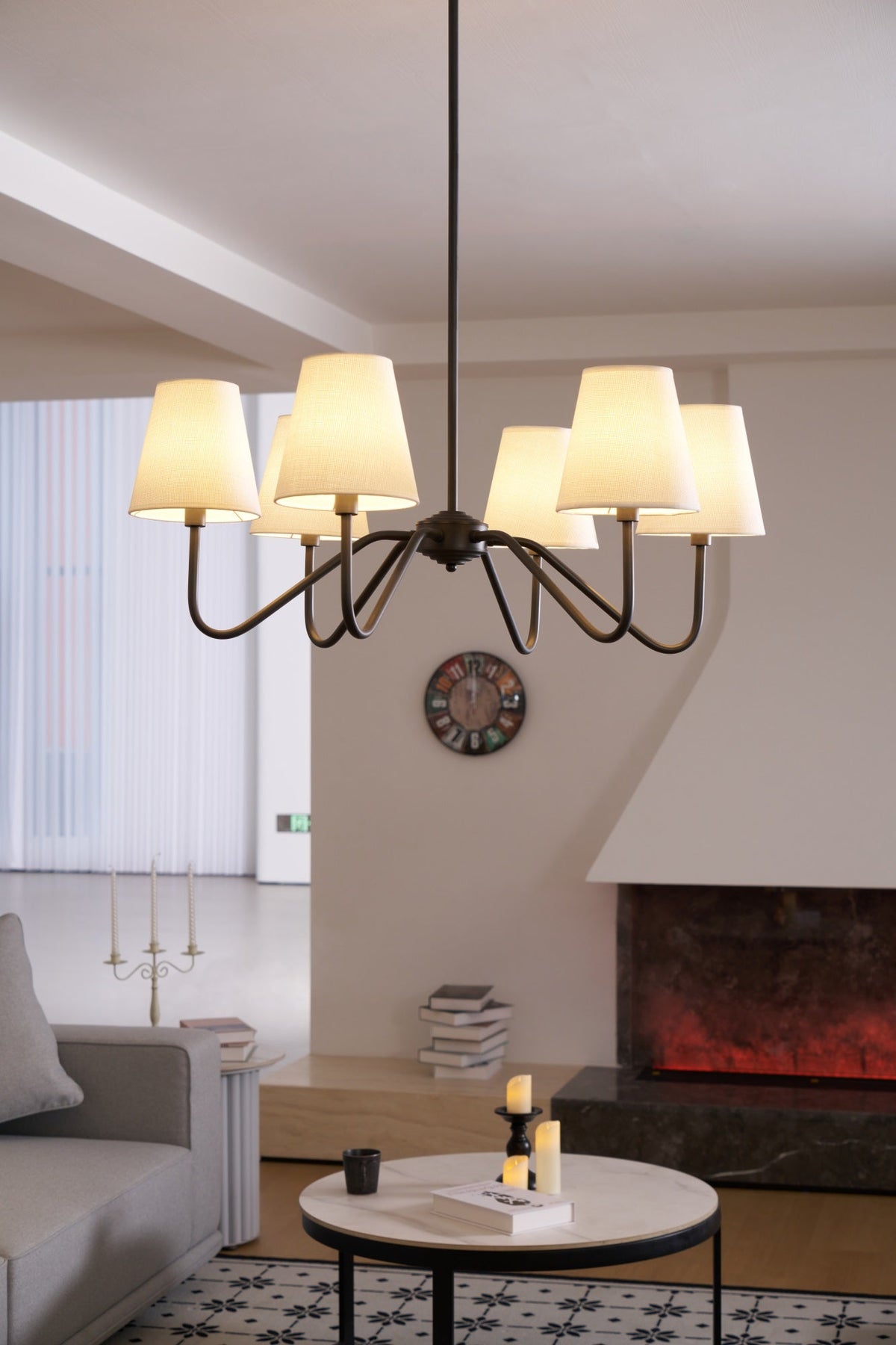 Tirava Fabric Chandelier-Moonnatur