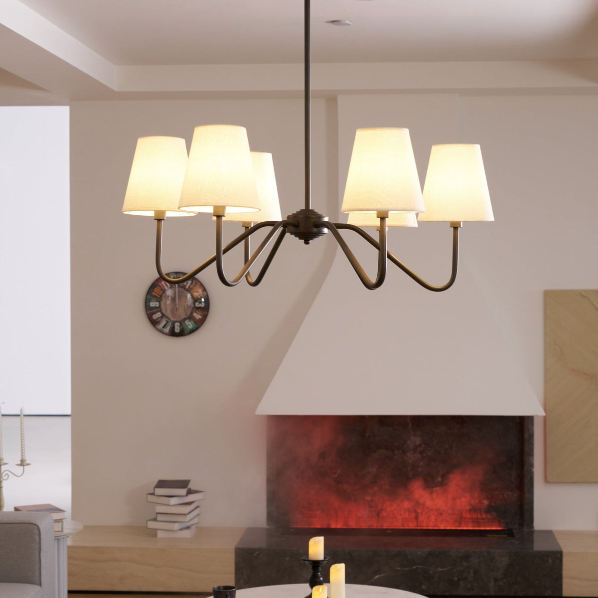 Tirava Fabric Chandelier-Moonnatur