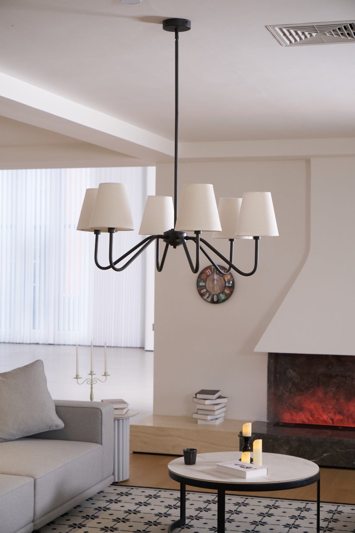 Tirava Fabric Chandelier-Moonnatur