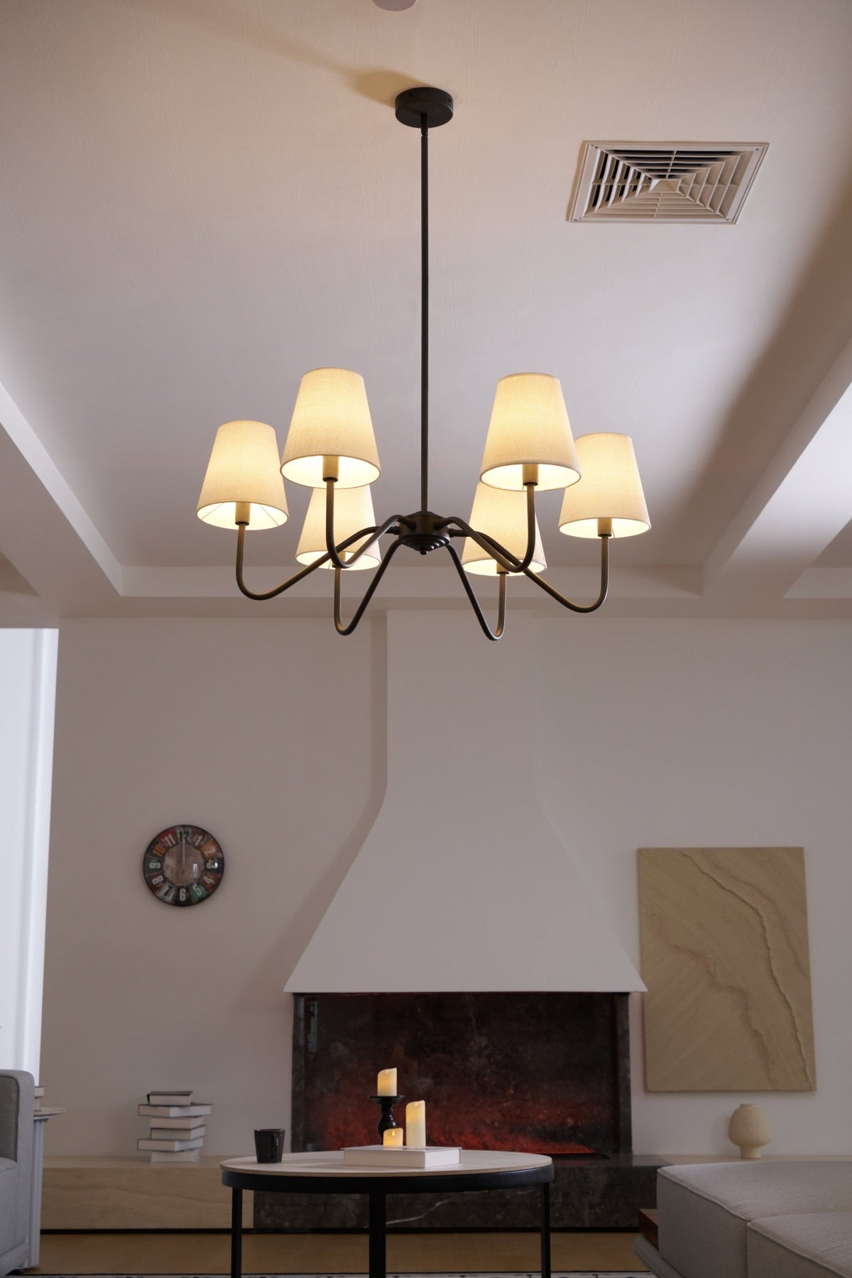 Tirava Fabric Chandelier-Moonnatur