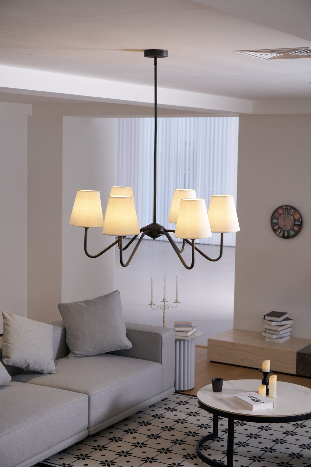 Tirava Fabric Chandelier-Moonnatur