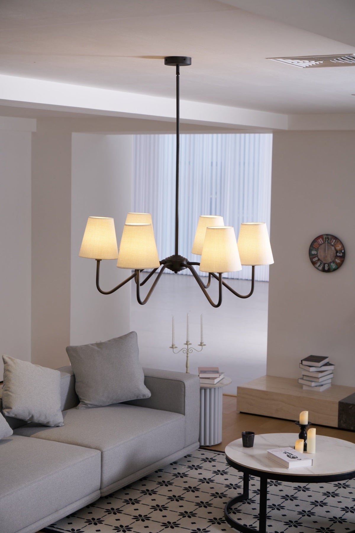 Tirava Fabric Chandelier-Moonnatur