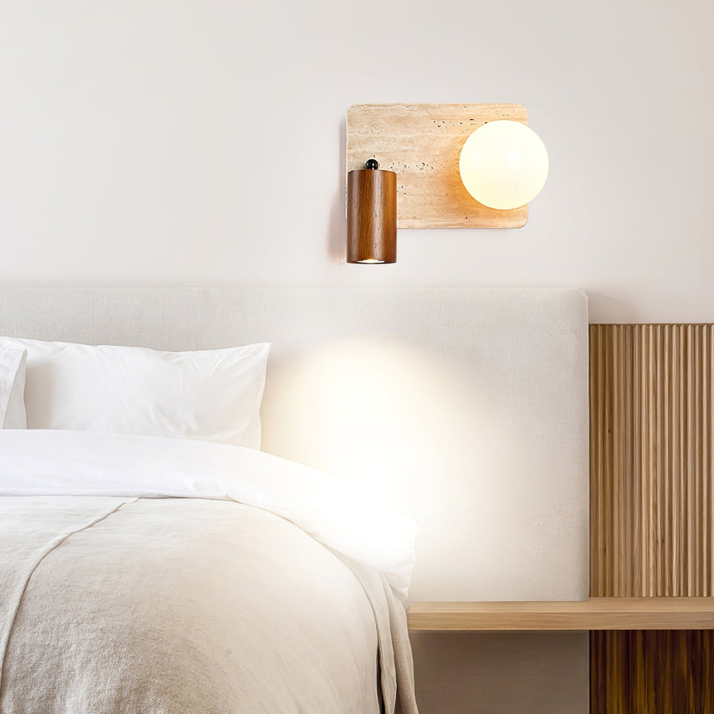 Rardenonna Travertine Wall Light-Moonnatur