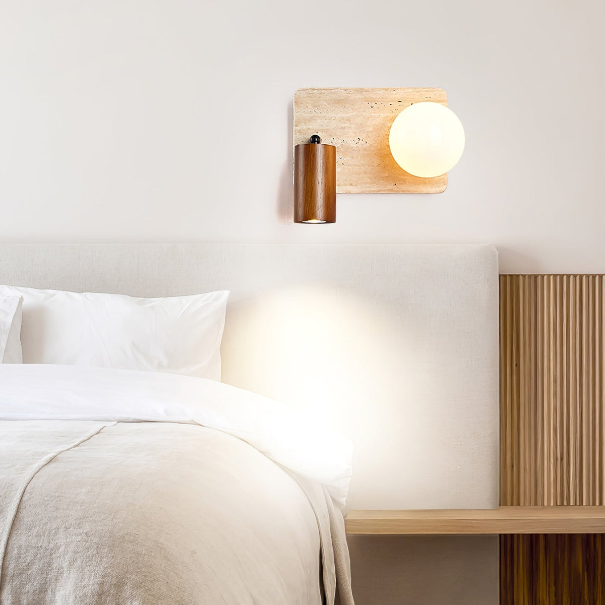 Rardenonna Travertine Wall Light-Moonnatur
