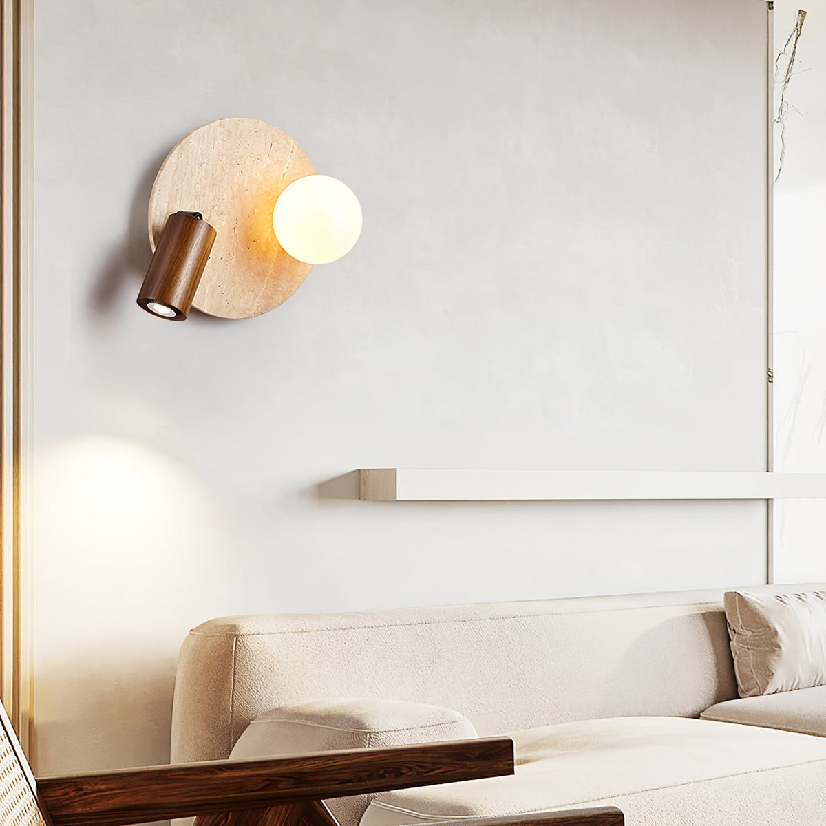 Rardenonna Travertine Wall Light-Moonnatur
