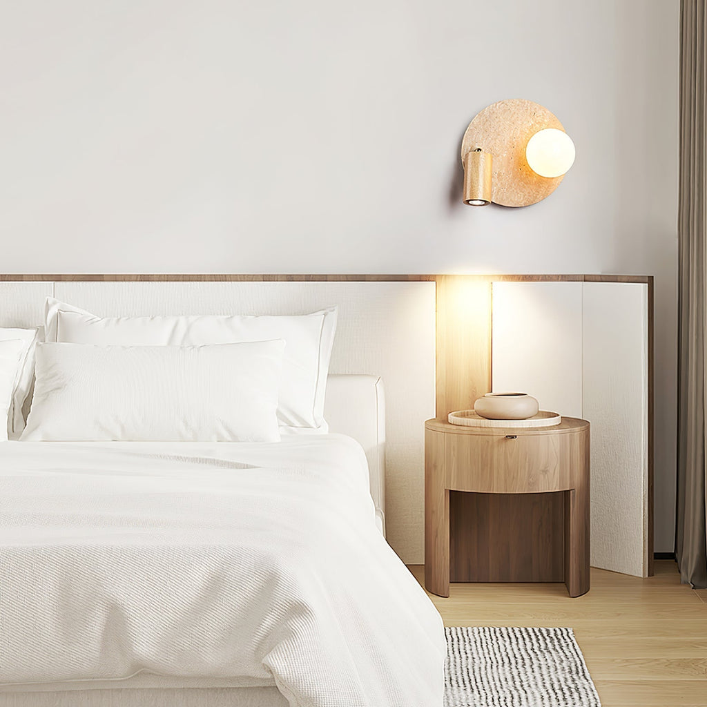 Rardenonna Travertine Wall Light-Moonnatur
