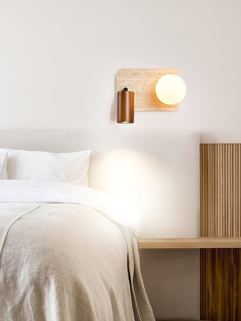 Rardenonna Travertine Wall Light-Moonnatur