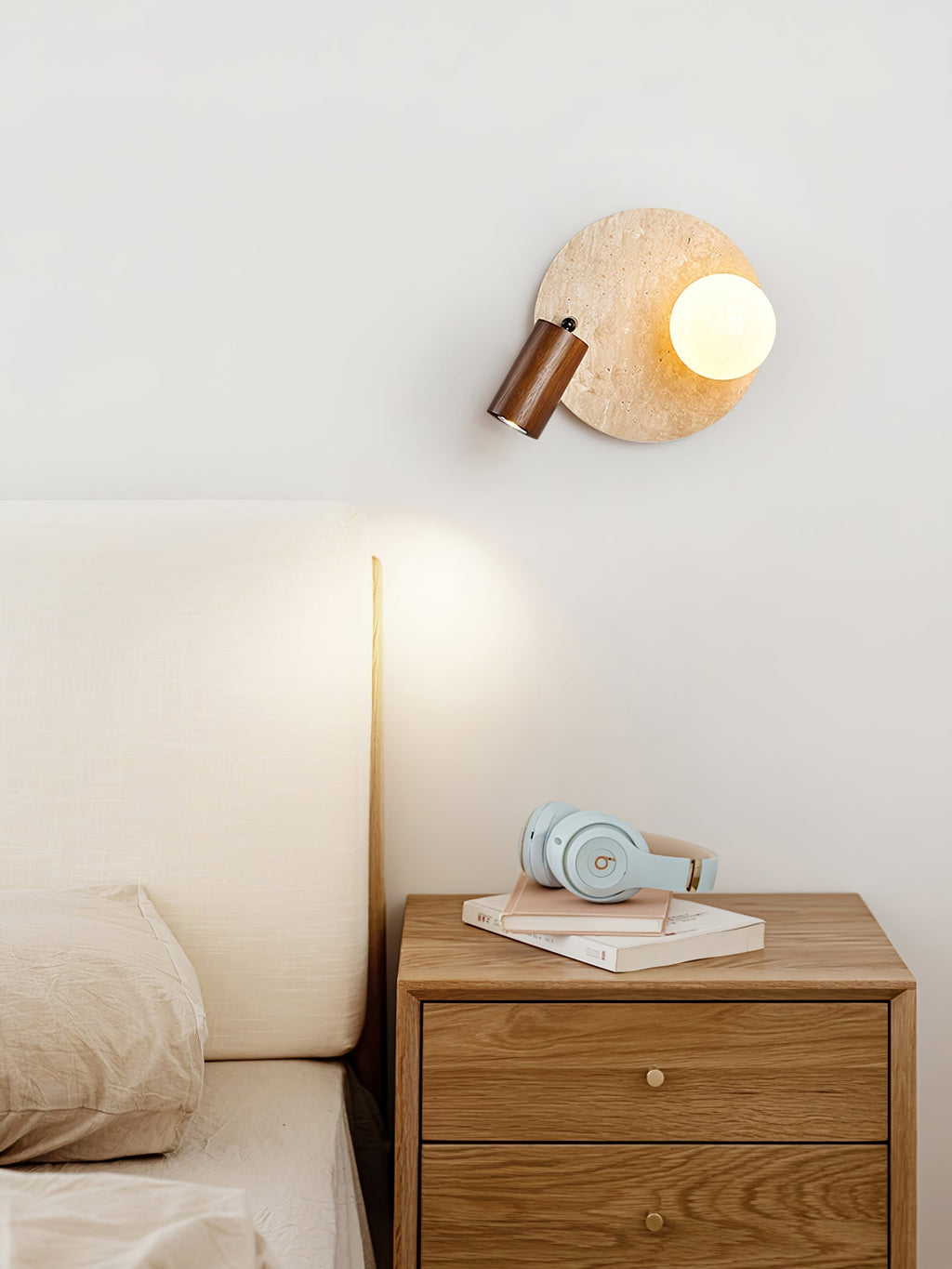Rardenonna Travertine Wall Light-Moonnatur